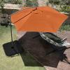 imagePure Garden 10 Ft Offset Cantilever Patio Umbrella  FadeResistant Shade Umbrella Outdoor Patio Canopy with Cross Base for Garden Lawn Deck Yard or PoolTerracotta
