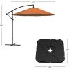 imagePure Garden 10 Ft Offset Cantilever Patio Umbrella  FadeResistant Shade Umbrella Outdoor Patio Canopy with Cross Base for Garden Lawn Deck Yard or PoolTerracotta