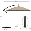 imagePure Garden 10 Ft Offset Cantilever Patio Umbrella  FadeResistant Shade Umbrella Outdoor Patio Canopy with Cross Base for Garden Lawn Deck Yard or PoolSand