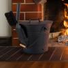 imagePure Garden Ash Bucket  Metal Bucket with Lid 211Gallon Broom and Shovel for Fireplace or Firepit Ashes  Fireplace Tools Black  1 Count