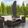 imagePure Garden Offset Outdoor Umbrella Cover  HeavyDuty Waterproof Protection for Banana Frame Umbrellas Up to 115 Ft Round or 75 Ft Square TanGrey