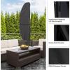 imagePure Garden Offset Outdoor Umbrella Cover  HeavyDuty Waterproof Protection for Banana Frame Umbrellas Up to 115 Ft Round or 75 Ft Square TanGrey
