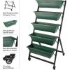 imagePure Garden Raised Garden Beds  5 Tier Vertical Garden Planter  Planters for Outdoor Plants  Gardening and Greenhouse Accessories Green