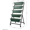 imagePure Garden Raised Garden Beds  5 Tier Vertical Garden Planter  Planters for Outdoor Plants  Gardening and Greenhouse Accessories Green