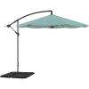 imagePure Garden 10 Ft Offset Cantilever Patio Umbrella  FadeResistant Shade Umbrella Outdoor Patio Canopy with Cross Base for Garden Lawn Deck Yard or PoolDusty Green