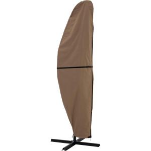 imagePure Garden Offset Outdoor Umbrella Cover  HeavyDuty Waterproof Protection for Banana Frame Umbrellas Up to 115 Ft Round or 75 Ft Square TanTan