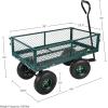 imageGarden Cart  Rolling Wagon Cart with 650lb Weight Capacity AllTerrain Wheels and Removable Sides  Garden Carts and Wagons by Pure Garden Green