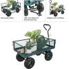 imageGarden Cart  Rolling Wagon Cart with 650lb Weight Capacity AllTerrain Wheels and Removable Sides  Garden Carts and Wagons by Pure Garden Green
