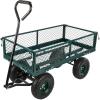 imageGarden Cart  Rolling Wagon Cart with 650lb Weight Capacity AllTerrain Wheels and Removable Sides  Garden Carts and Wagons by Pure Garden Green