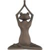 imagePure Garden Stretching Yoga Frog Lawn and Garden Dcor Bronze