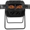 imageCompost Tumbler  43Gal Compost Bin with Dual Chambers 360Degree Rotating Design and Garden Gloves Included  Homesteading Supplies by Pure Garden