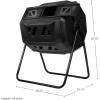 imageCompost Tumbler  43Gal Compost Bin with Dual Chambers 360Degree Rotating Design and Garden Gloves Included  Homesteading Supplies by Pure Garden
