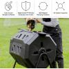 imageCompost Tumbler  43Gal Compost Bin with Dual Chambers 360Degree Rotating Design and Garden Gloves Included  Homesteading Supplies by Pure Garden