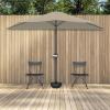 imagePure Garden Half Round Umbrella Base  34lb Fillable Freestanding Semicircle Umbrella Stand for Outdoor Use on Patios Balconies or Decks Black