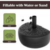 imagePure Garden Half Round Umbrella Base  34lb Fillable Freestanding Semicircle Umbrella Stand for Outdoor Use on Patios Balconies or Decks Black