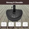 imagePure Garden Half Round Umbrella Base  34lb Fillable Freestanding Semicircle Umbrella Stand for Outdoor Use on Patios Balconies or Decks Black