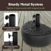 imagePure Garden Half Round Umbrella Base  34lb Fillable Freestanding Semicircle Umbrella Stand for Outdoor Use on Patios Balconies or Decks Black