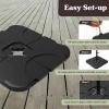 imagePure Garden Patio Umbrella Base  Outdoor Base Plates for Crossbar Pole Cantilever or Offset Umbrellas  220lb SandWeighted Total Capacity