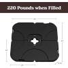 imagePure Garden Patio Umbrella Base  Outdoor Base Plates for Crossbar Pole Cantilever or Offset Umbrellas  220lb SandWeighted Total Capacity