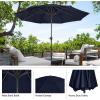 imagePure Garden Patio Umbrella with Vented Canopy  9FT Easy Crank Outdoor Umbrella for Shade  For Deck Balcony Porch Backyard or Pool Navy