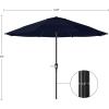 imagePure Garden Patio Umbrella with Vented Canopy  9FT Easy Crank Outdoor Umbrella for Shade  For Deck Balcony Porch Backyard or Pool Navy