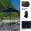 imagePure Garden Patio Umbrella with Vented Canopy  9FT Easy Crank Outdoor Umbrella for Shade  For Deck Balcony Porch Backyard or Pool Navy