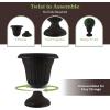 imagePure Garden Outdoor Planter 2Pack  16x18Inch Urn Planters  Plastic Plant Pots for Indoor Outdoor or Front Porch Decor  Flower Pots BrownBlack