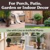 imagePure Garden Outdoor Planter 2Pack  16x18Inch Urn Planters  Plastic Plant Pots for Indoor Outdoor or Front Porch Decor  Flower Pots BrownBrown