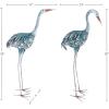imagePure Garden Standing Crane Garden Statue Set of 230 and 32InchTall Metal Yard Art Crane Statues for Outdoor Decor  Yard Crane Garden Sculptures ampamp Figures Lawn Ornaments for Patio or Pond