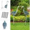 imagePure Garden Standing Crane Garden Statue Set of 230 and 32InchTall Metal Yard Art Crane Statues for Outdoor Decor  Yard Crane Garden Sculptures ampamp Figures Lawn Ornaments for Patio or Pond