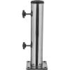 imagePure Garden Deck Umbrella Base  Adjustable Inground Umbrella Stand for 12522in Diameter Pole  Flagpole Holder or Patio Umbrella Stand Silver