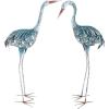 imagePure Garden Standing Crane Garden Statue Set of 230 and 32InchTall Metal Yard Art Crane Statues for Outdoor Decor  Yard Crane Garden Sculptures ampamp Figures Lawn Ornaments for Patio or Pond