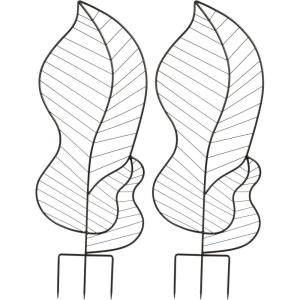 imageTrellis for Climbing Plants Outdoor Plant Support 2Pack  44in Metal Garden Trellis for Potted Plants Climbing Vines and Beans by Pure Garden